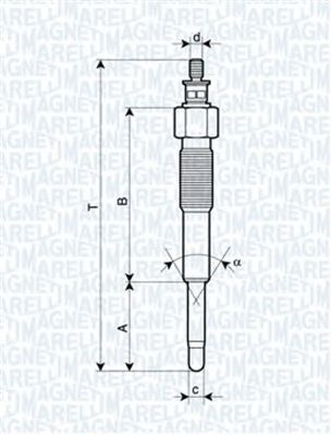 MAGNETI MARELLI 062900041304 -  Свеча накаливания